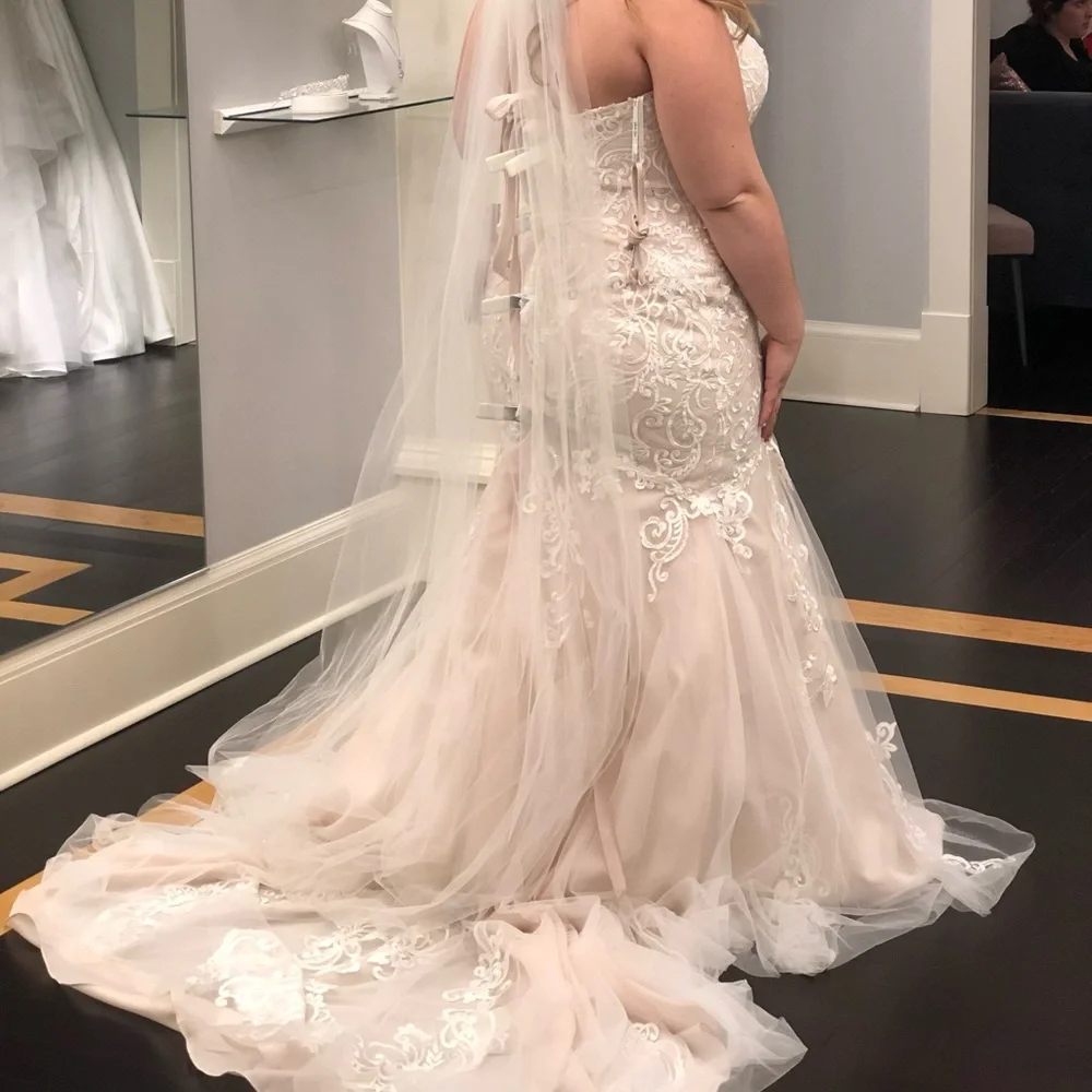 NWT Blush Wedding Dress Never Worn - Picture 2 of 7